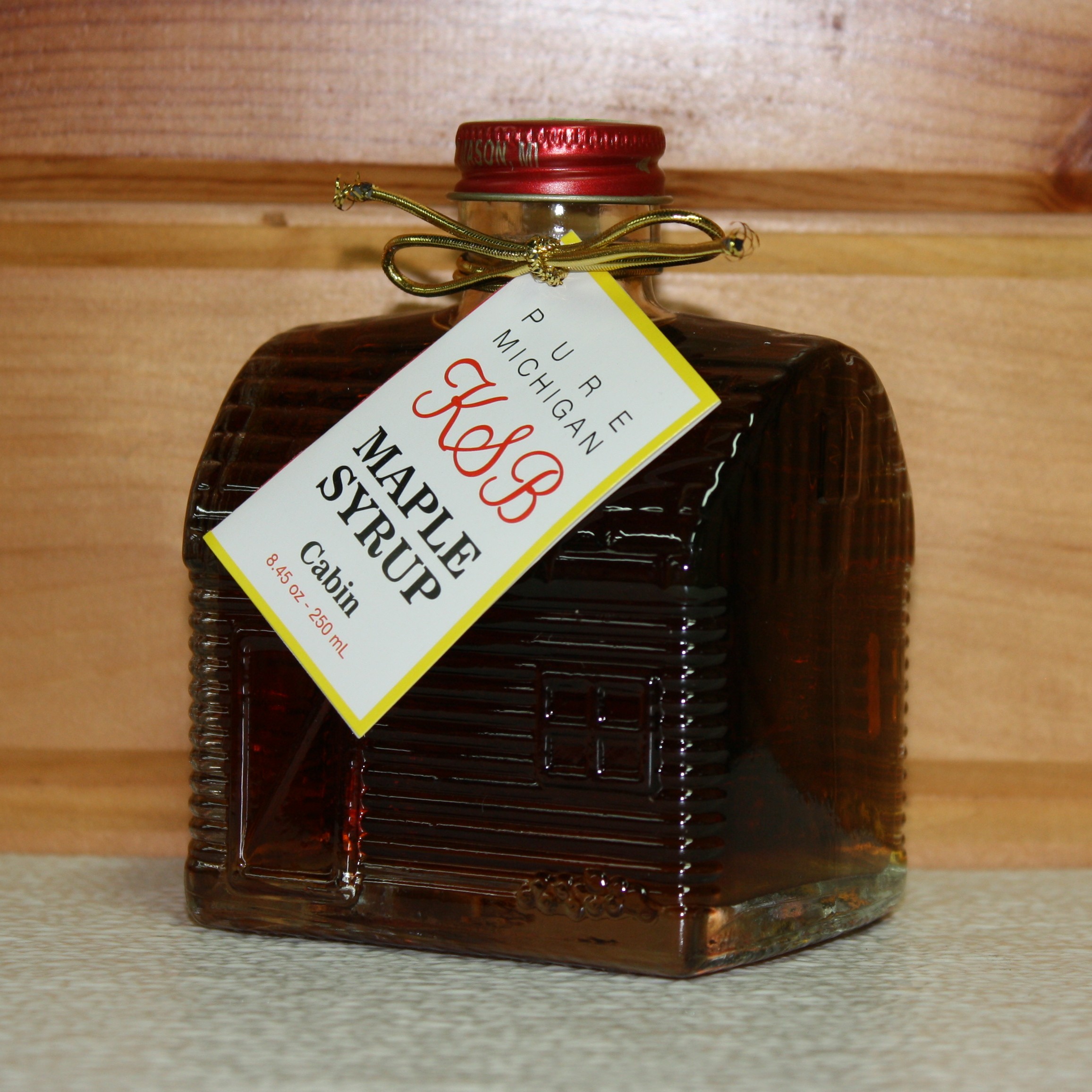 Log Cabin Pure Maple Syrup Bottles